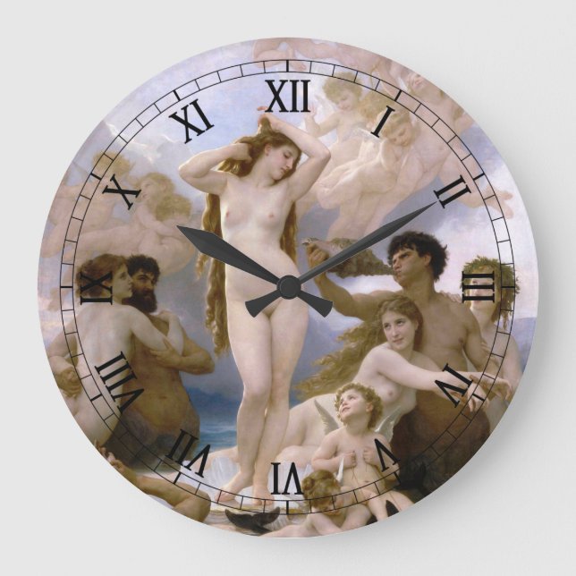 Grande Horloge Ronde Naissance de Vénus par William-Adolphe Bouguereau (Recto)