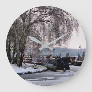 GRANDE HORLOGE RONDE NARROVBOATS D'HIVER