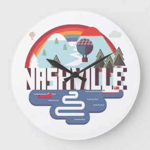 Grande Horloge Ronde Nashville dans la conception