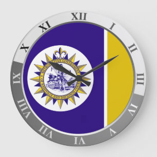 Grande Horloge Ronde Nashville volait Large Clock