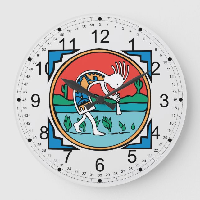 Grande Horloge Ronde Native American Indian Kokopelli (Recto)