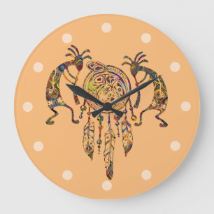 Grande Horloge Ronde Native American Kokopelli