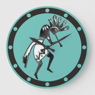 Grande Horloge Ronde Native Americans Culture - Dancing Kokopelli 1