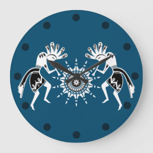 Grande Horloge Ronde Native Americans Culture - Sun Dancing Kokopelli