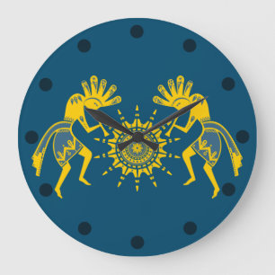 Grande Horloge Ronde Native Americans Culture - Sun Dancing Kokopelli 6