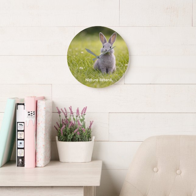 Grande Horloge Ronde Nature écoute : Lapin (Salle de lecture)