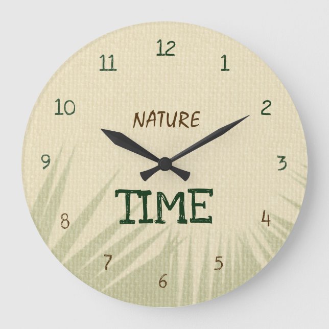 Grande Horloge Ronde Nature Time Botanique (Recto)