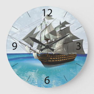 Grande Horloge Ronde Navire à voiles