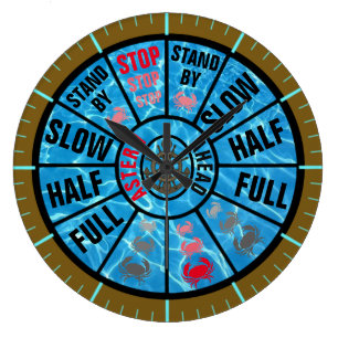 Grande Horloge Ronde Navire nautique Télégraphe classique grande horlog