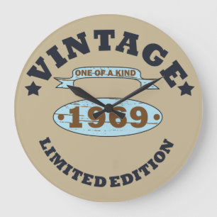 Grande Horloge Ronde Né en 1969 cadeau d'anniversaire vintage