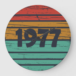Grande Horloge Ronde Né en 1977 cadeau d'anniversaire vintage