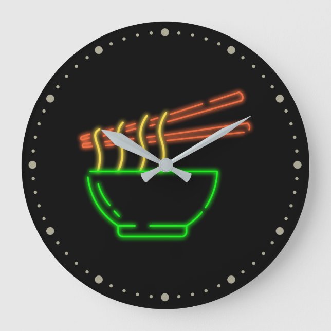 Grande Horloge Ronde Neon Asian Noodle Bowl (Recto)