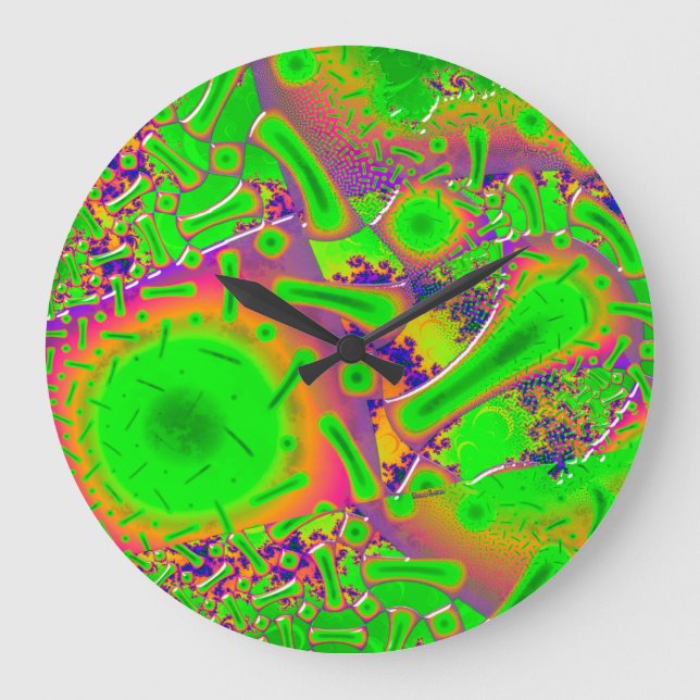 Grande Horloge Ronde Neon Dichroic Psychedelic (Recto)
