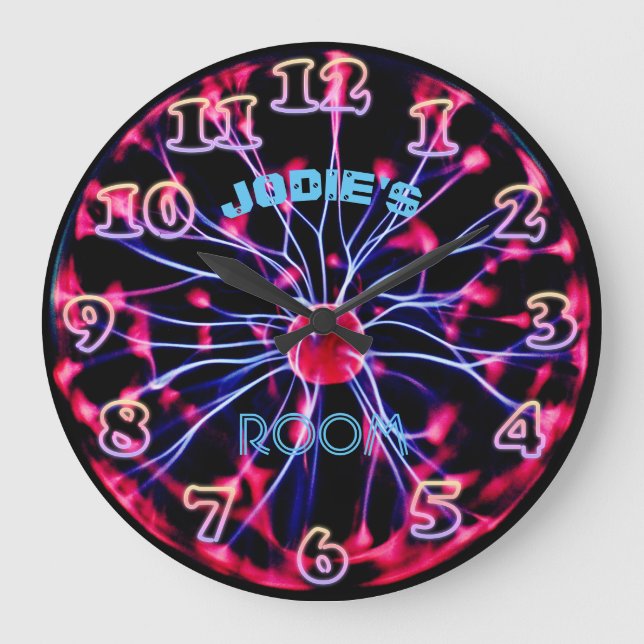 Grande Horloge Ronde Neon Plasma Ball (Recto)