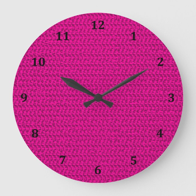 Grande Horloge Ronde Neon Tressage rose chaud (Recto)