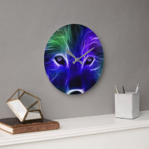 Neon Wolf Galaxy Art – Conception de loup mystique