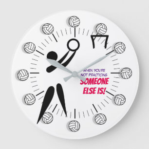 Grande Horloge Ronde Net-ball de motivation de citation de Clipart de