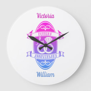 Grande Horloge Ronde Neuvième 9e anniversaire du mariage poterie tradit