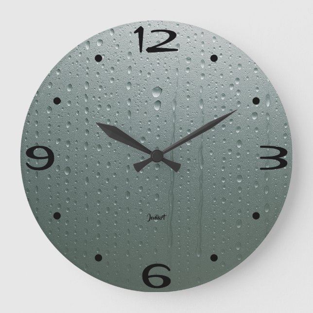 Grande Horloge Ronde New Home Perfect Bathroom Wall Steamed Timepiece  (Recto)