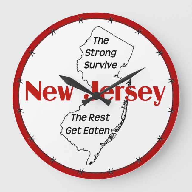 Grande Horloge Ronde New Jersey : Les Forts Survivent Les Autres Se Man (Recto)