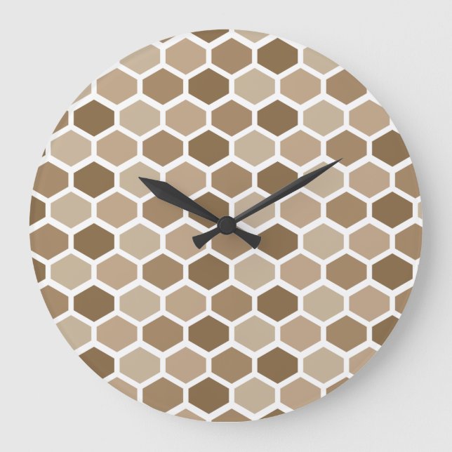 Grande Horloge Ronde Nid d'abeille dans le sable (Recto)