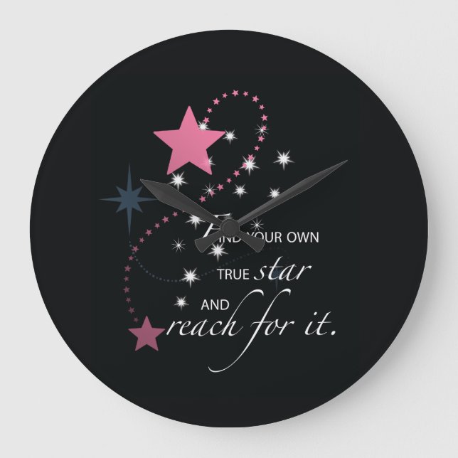 Grande Horloge Ronde Niece Graduation Star, Gift, Custom Round Gifts (Recto)