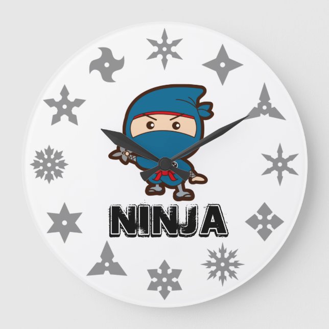 Grande Horloge Ronde Ninja Boy (Recto)