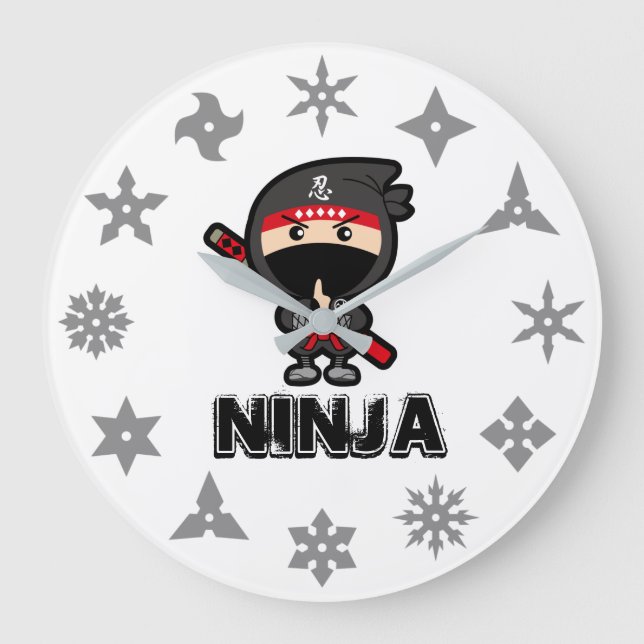 Grande Horloge Ronde Ninja Boy (Recto)