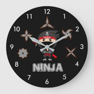 Grande Horloge Ronde Ninja Boy