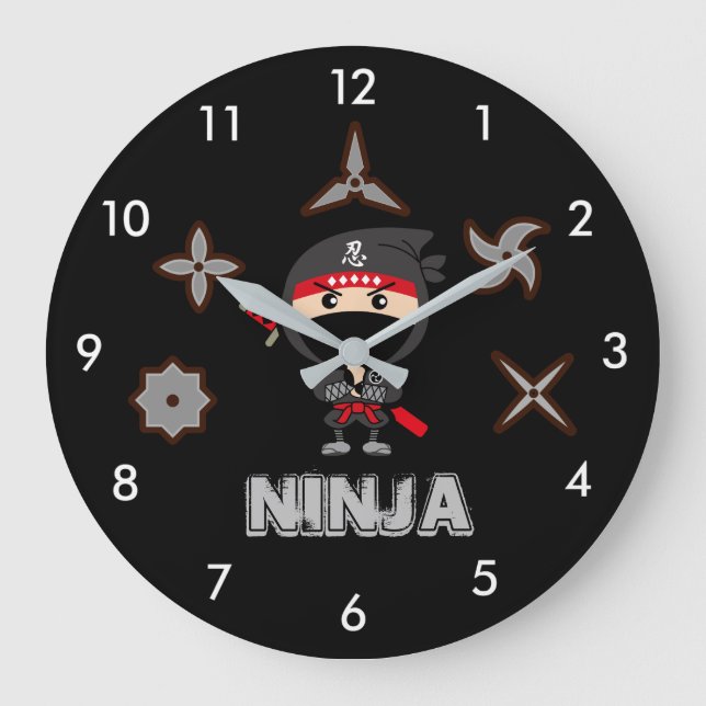 Grande Horloge Ronde Ninja Boy (Recto)