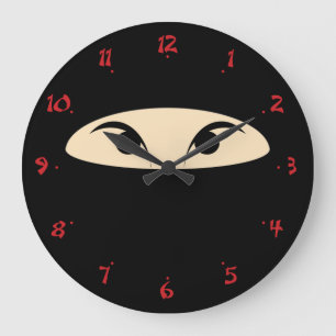 Grande Horloge Ronde Ninja Face