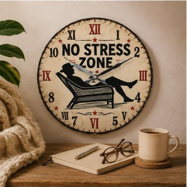 Grande Horloge Ronde No Stress Zone  (Créateur téléchargé)
