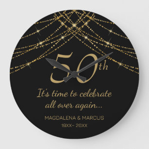 Grande Horloge Ronde Noces de fil d'or