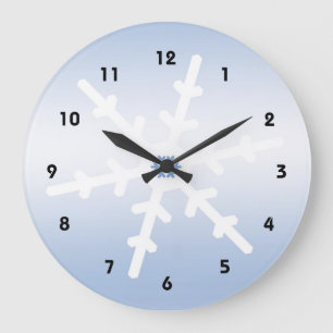 Grande Horloge Ronde Noël des motoneiges d'hiver