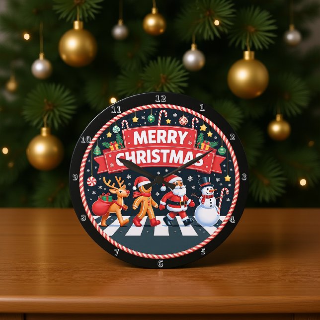 Grande Horloge Ronde Noël du trottoir (Créateur téléchargé)