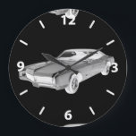 Grande Horloge Ronde Noir Et Blanc 1967 Buick Riviera Pop Art<br><div class="desc">Black and white 1967 Buick Riviera Muscle Car pop art image.</div>