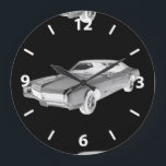 Grande Horloge Ronde Noir Et Blanc 1967 Buick Riviera Pop Art<br><div class="desc">Black and white 1967 Buick Riviera Muscle Car pop art image.</div>