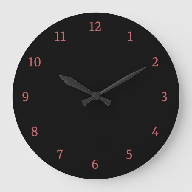 Grande Horloge Ronde Noir moderne (Recto)