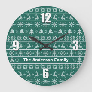 Grande Horloge Ronde Nom de l'Ugly Sweater