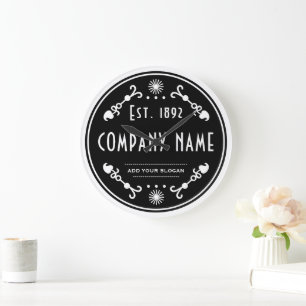 Grande Horloge Ronde Nom d'entreprise établie, Décoratif
