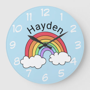Grande Horloge Ronde Nom sur l'arc-en-ciel