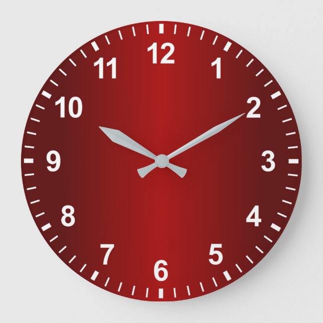 Grande Horloge Ronde Nombre minimal de dégradations rouges foncées (Recto)