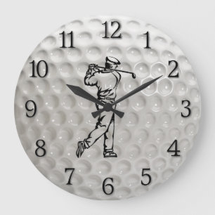 Grande Horloge Ronde Nombres et golfeur de l'horloge murale W de boule