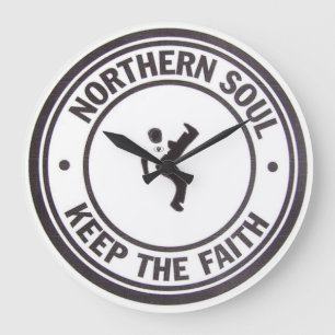 Grande Horloge Ronde Northern Soul Keep The Faith Slogans & Dancer
