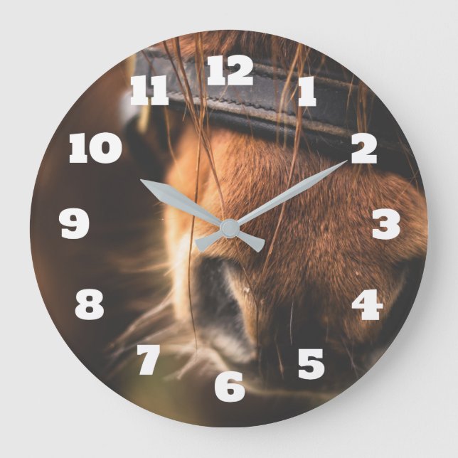 Grande Horloge Ronde Nose Cute Brown (Recto)