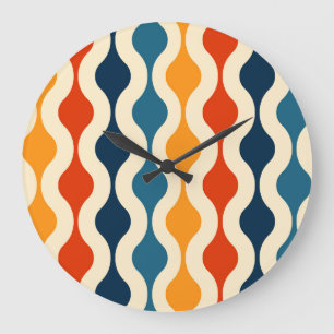 Grande Horloge Ronde Nostalgique rétro, coloré, arrière - plan sans sou