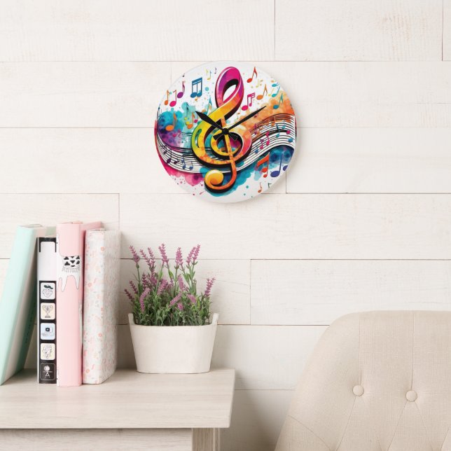 Grande Horloge Ronde Notes de musique (Salle de lecture)