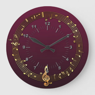 Grande Horloge Ronde Notes musicales