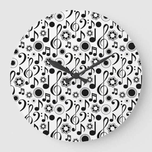 Grande Horloge Ronde Notes musicales et Clefs (Recto)