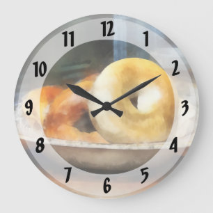 Grande Horloge Ronde Nourriture - Bagels à vendre